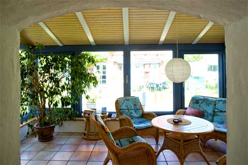 Ansicht in Wintergarten